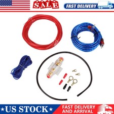 Car Audio Cable Kit 1500W Amp Amplifier Install RCA Subwoofer Sub Wiring 8-Gauge