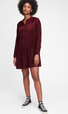 gap corduroy shirt dress Corduroy Popover Shift Dress