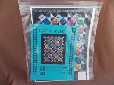 Catty Wampus Color Me Cats Quilt Pattern Shirley Fowlkes 1993 NIP