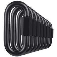 D Shape Locking Carabiner Black Quick Links Chain Links Heavy Duty Durable Chain