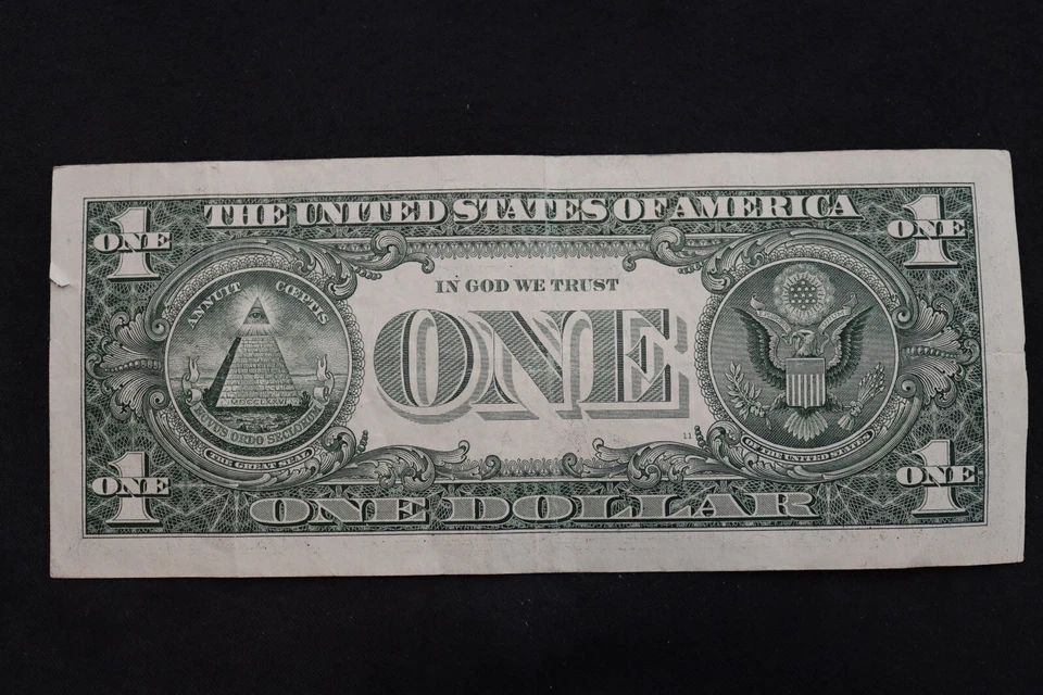 [MARCH 15, 1955] ONE DOLLAR FANCY BIRTHDAY NOTE  SN  D 31501955 A - Image 3 of 4