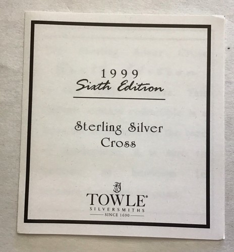 Towle Sterling Silver Cross Ornament 6th Edition 1999 - Picture 5 of 5