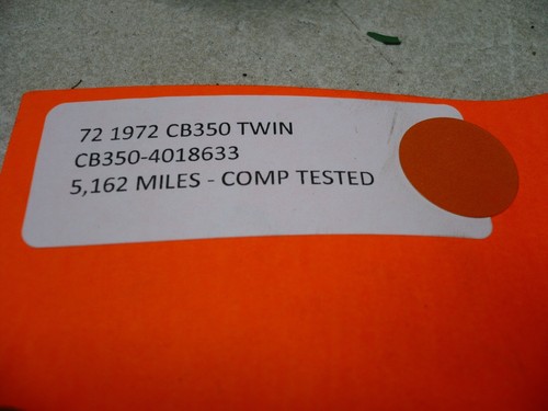 HONDA 72 1972 CB350 TWIN CB 350 SPEEDOMETER GAUGE 37230-344-671 5.1K MILES - Picture 11 of 12