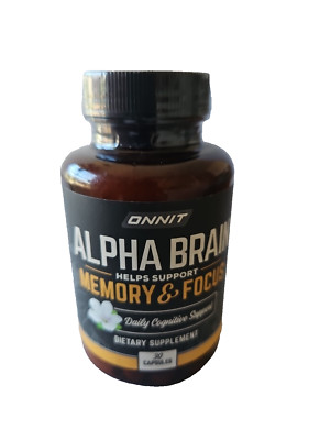 Onnit Alpha Brain Daily Cognitive Support 30 Capsules Memory 11/2025