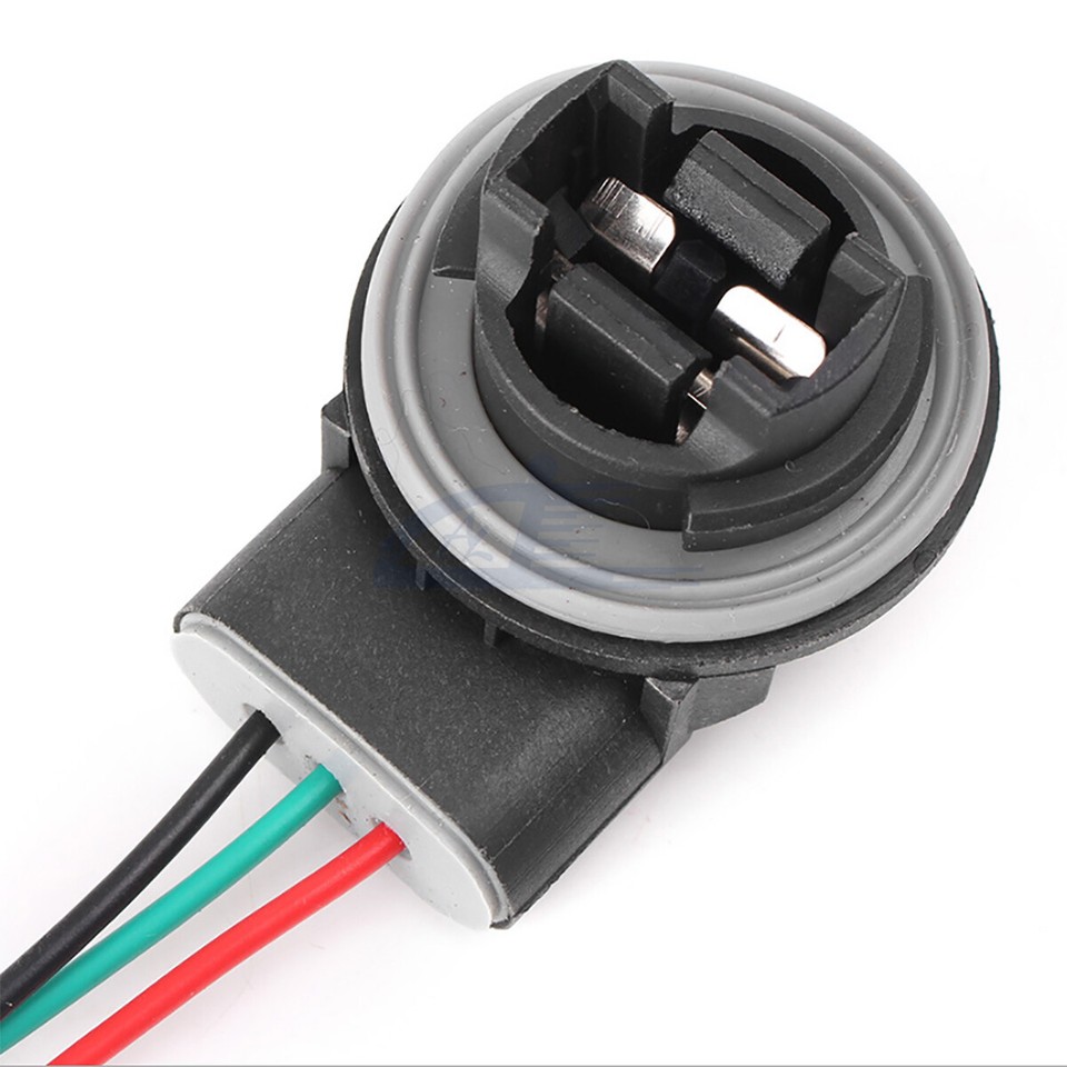 2pc 3157 4157 Bulb Socket Pig Tail Harness Wire Plug For Turn Signal ...