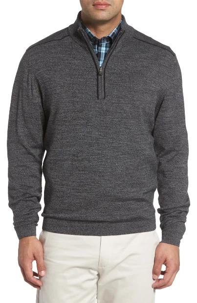 Cutter & Buck Henry Half Zip Sweatshirt Mens 2XB Blue Merino Wool Blend $170 NWT - Image 2 of 4