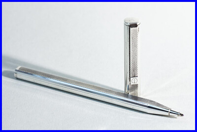 DUNHILL Kugelschreiber in 925 Sterling Silber facettiert 1980s