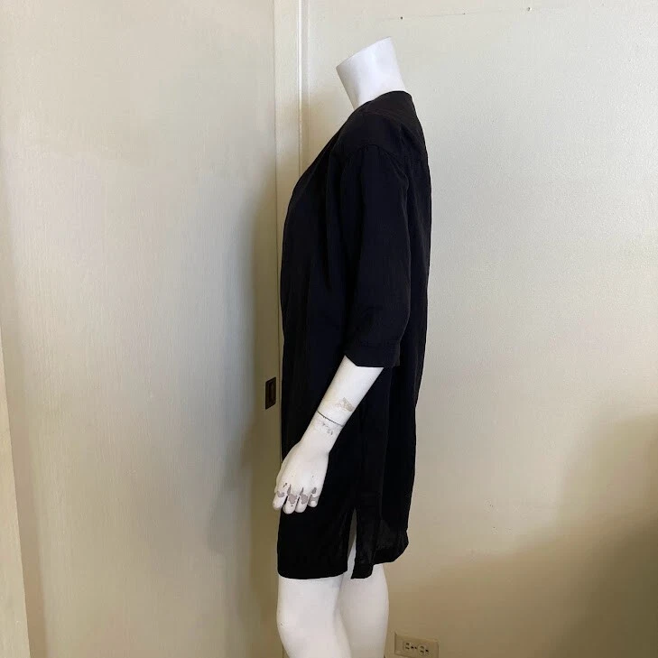 Acne Studios Camicia Abito Donna 38 6 Nero Abbottonato