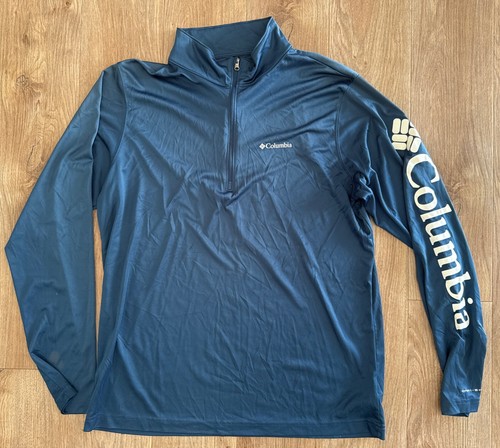 Columbia 1/4 Zip Pullover Dri Fit Omni Shade Athletic Running Men’s L Workout