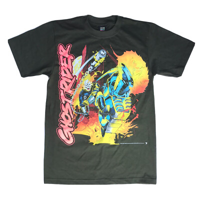 Mask & Disguise Marvel Ghost Rider T-Shirt Mens Medium Modern Boot Green