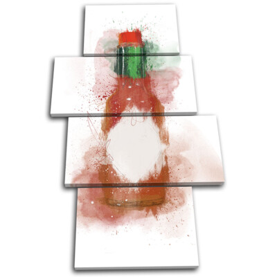 Tabasco Heiße Sauce Abstrakt Essen Küche MULTI LEINWANDBILD WANDBILD Bild Druck