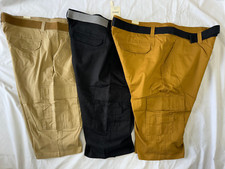 Men's Sovereign State Big  Tall Stretch Multi Pocket Cargo Shorts w/Belt 44-50