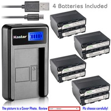 Kastar Battery LCD USB Charger for NP-F970 Sony CCD-TR290 CCD-TR300 CCD-TR311