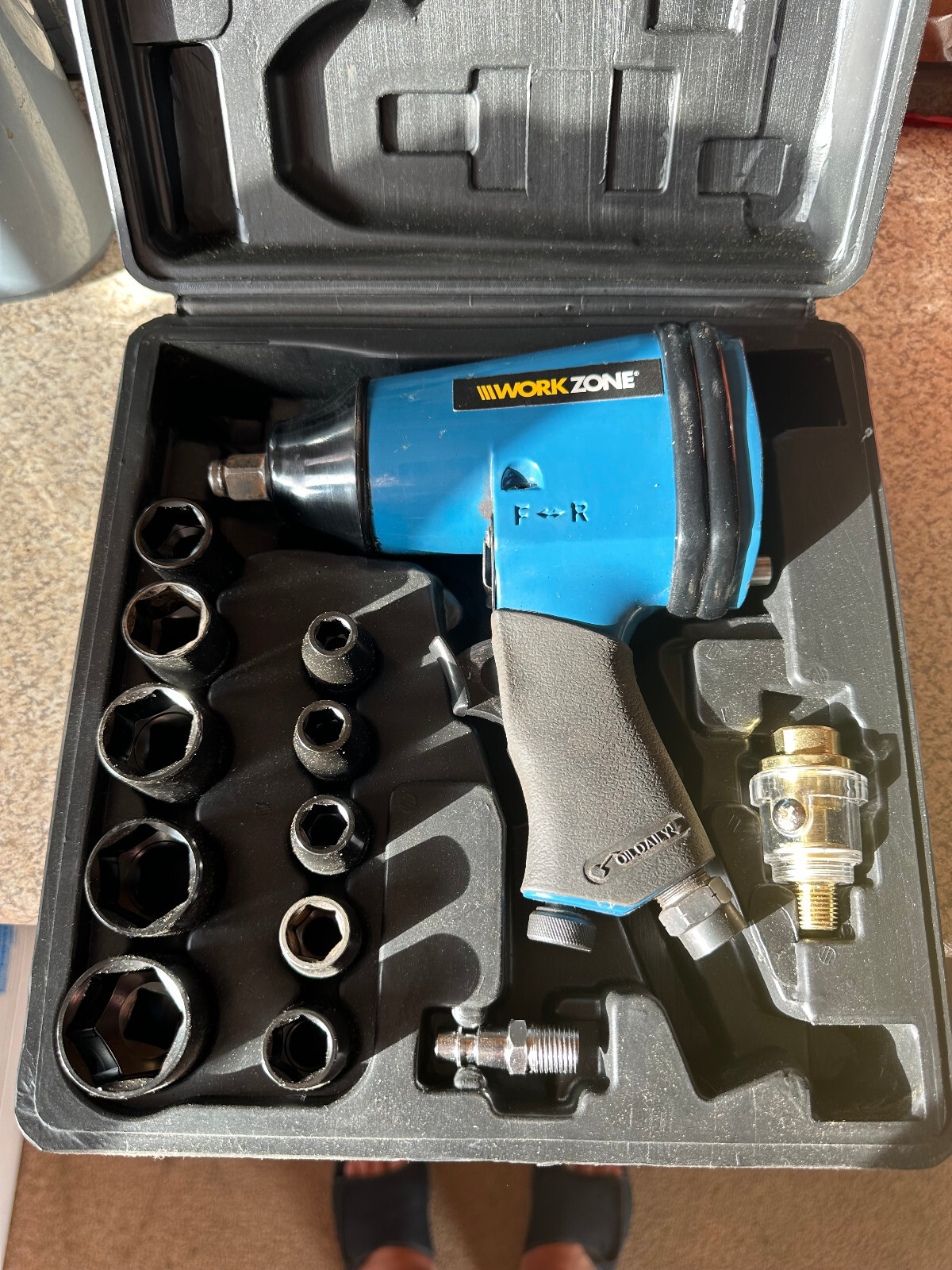 WORKZONE AIR IMPACT WRENCH KIT RP7404/93058 eBay