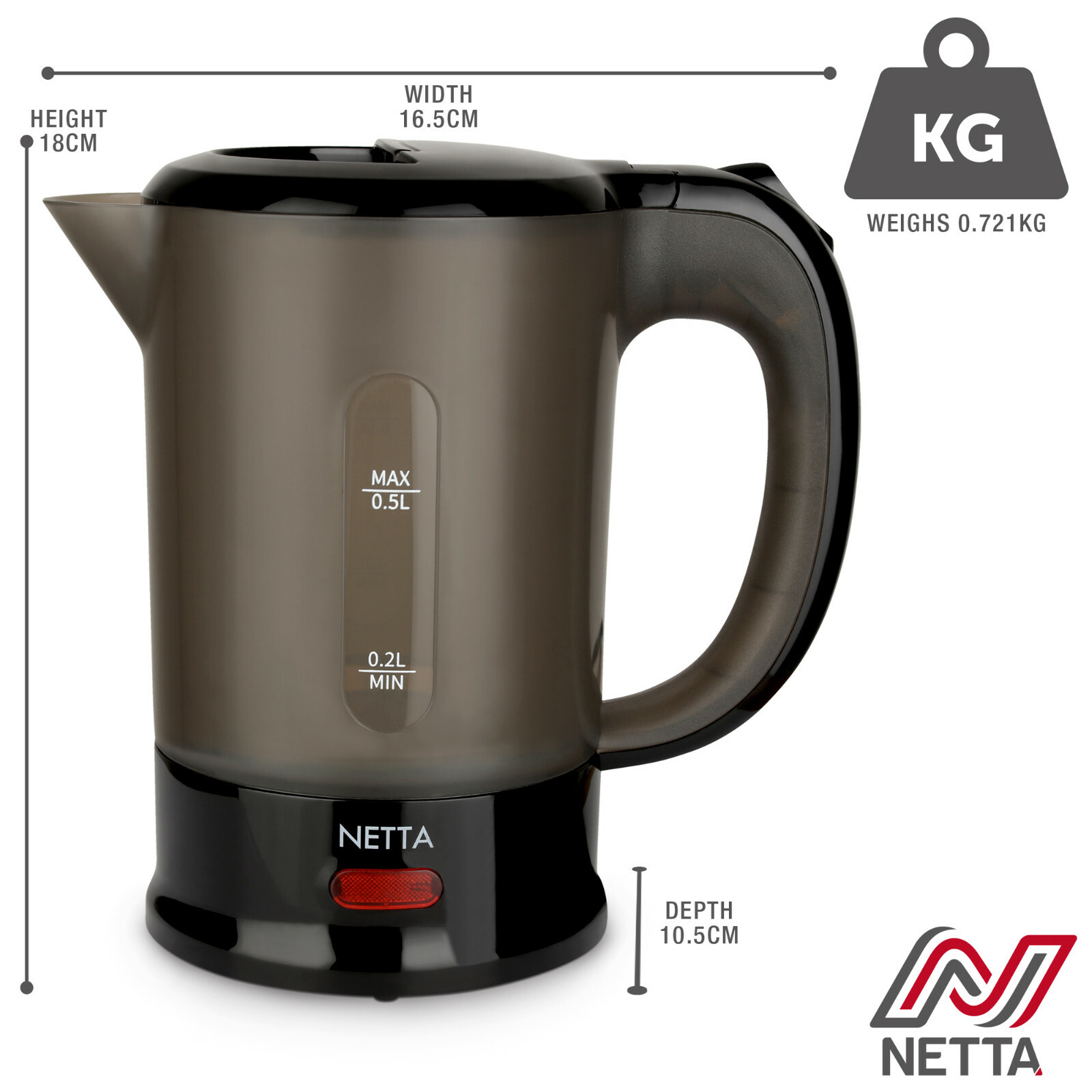 NETTA 1100W Electric Portable Travel Kettle Camping Caravan Hotel 0.5L eBay
