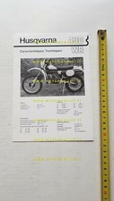 Husqvarna WR 430 Enduro 1981 scheda tecnica cartella stampa