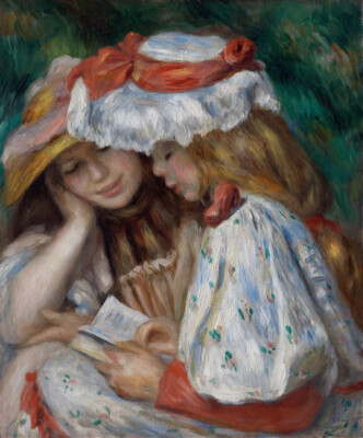 Zwei Mädchen lesen (um 1890-1891)