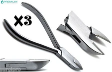 3 Pcs Pin Ligature Wire Cutters TC Tip Pliers Box Joint Dental Orhtodontics