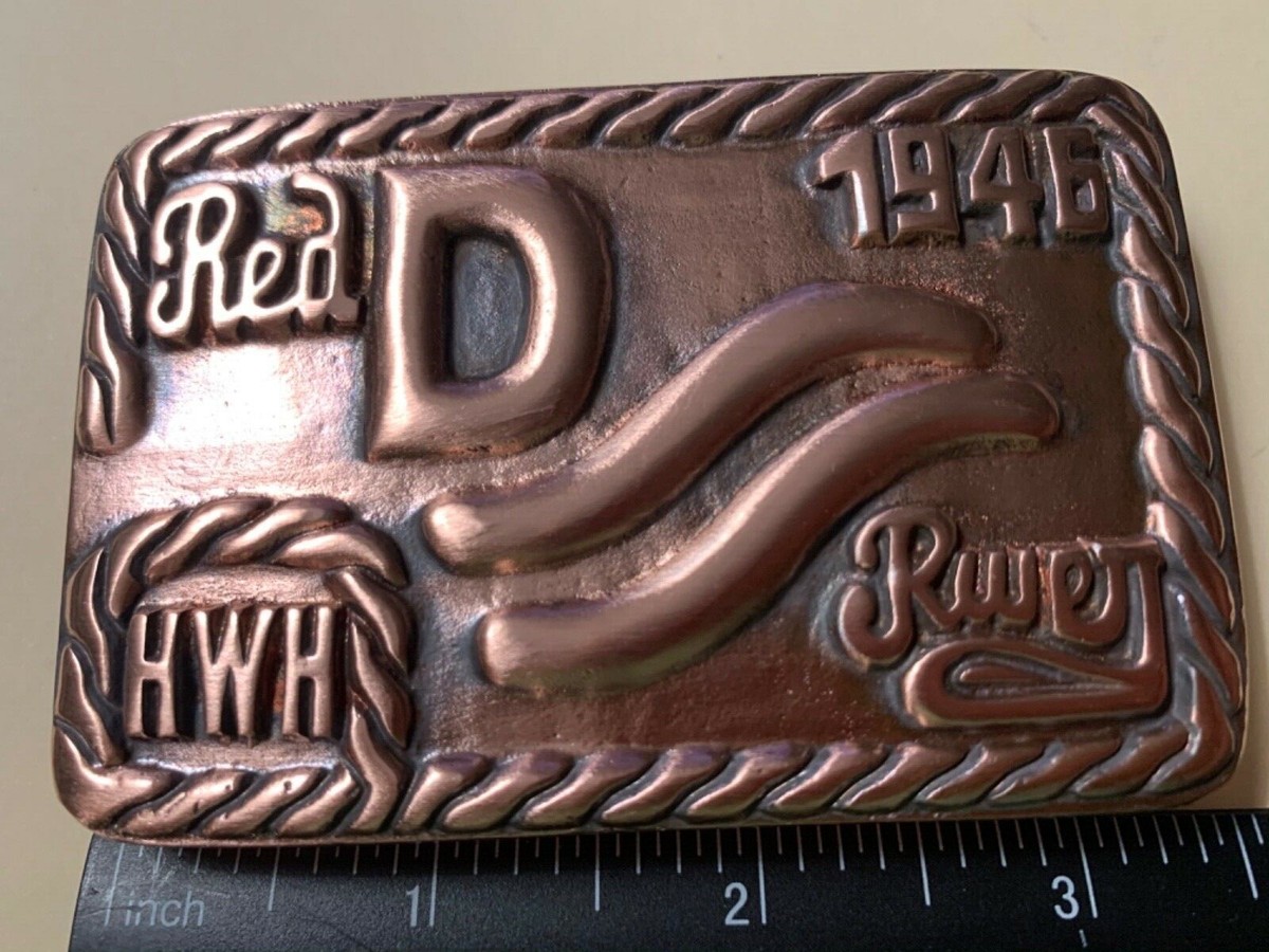 Set 2 Fibbie Cintura John Wayne Red River | Nichel, Oro 18kt E Peltro - Fatte A Mano USA