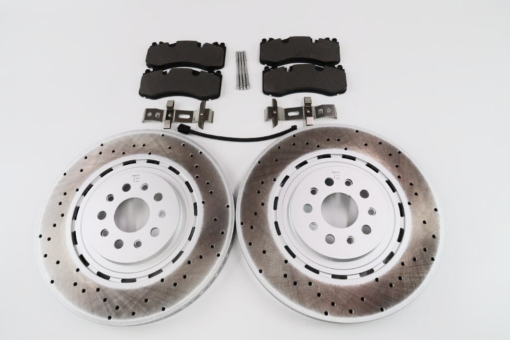 Maserati Quattroporte GTS 3.8 V8 front brake pads & rotors TopEuro #1555