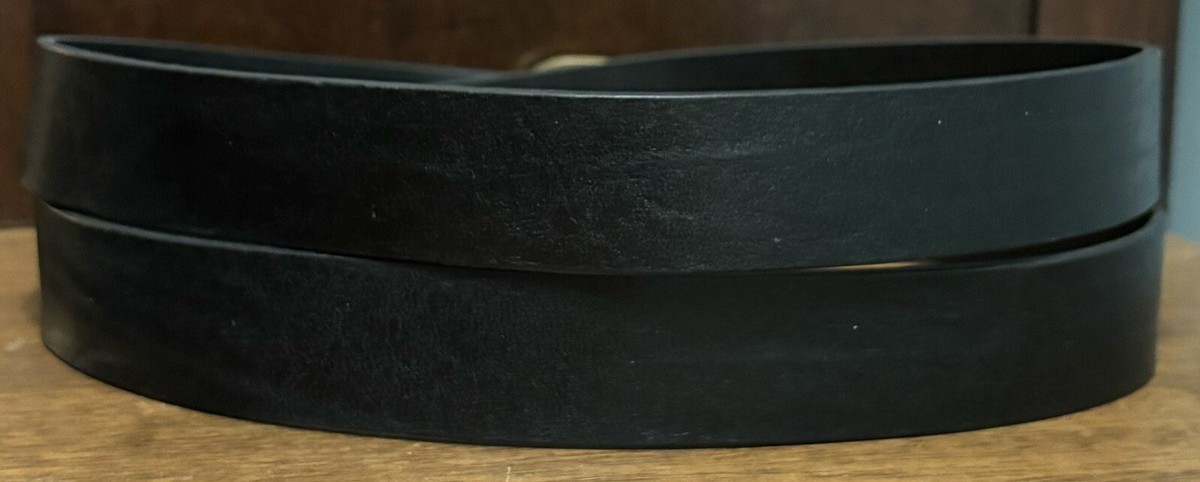 Banana Republic Black Cow Leather Belt XXL 1-1/8”W 2 Stud Buckle