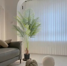 Artificial Palm Plant Decorative Tree with Pot Indoor Outdoor UK 120cm