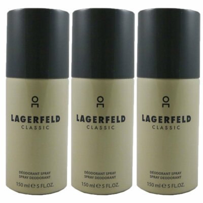 Karl Lagerfeld Classic 3 x 150 ml Deospray Deo Spray Deodorant Spray Set