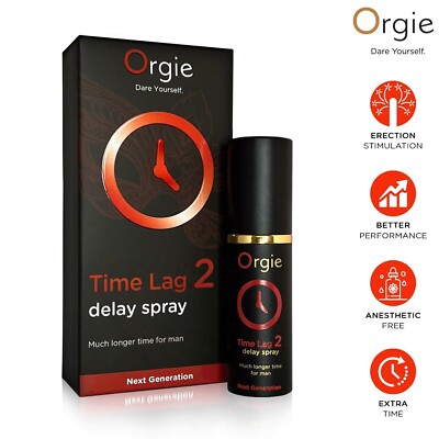 Orgie Time Lag 2 Delay Spray for Men Next Generation - Much Longer Time for Man