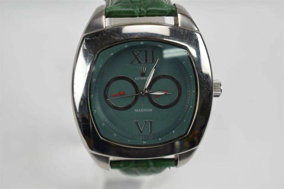 Astboerg Magnum Watch Blue Face Green Band Zeitmesser Berlin 316 Edelstahl AT776 - Image 2 of 4