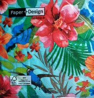 Servietten Tropical Paradise Lunch Stylisch WunderschöN 20 Stk 33X33 Cm Neu