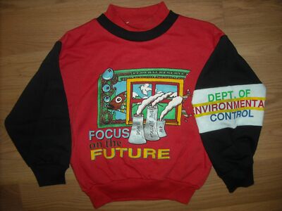 VTG YOUTH KIDS BOYS 5 DON'T POLLUTE ECO ENVIRONMENTAL NUCLEAR POWER PLANT SHIRT