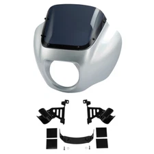 Fairing Windshield Bracket Mount Fit For Harley FXBB FXLR 18-Up Barracuda Silver