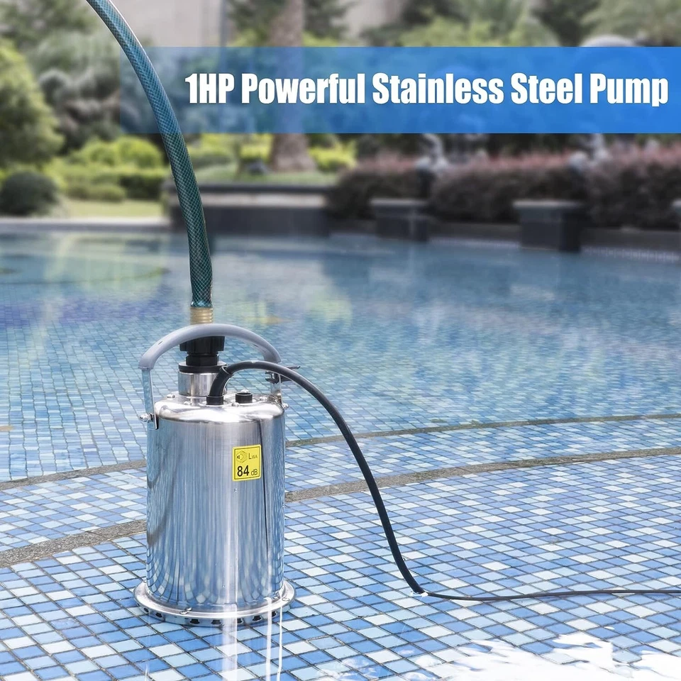 High-Efficiency 1HP PANRANO Sump Pump—Stainless Steel, Multi-Use, Easy Install - Image 2 of 4