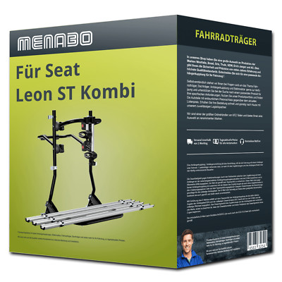 Menabo Fahrradträger Cobra Plus schwarz/silber für Seat Leon ST Kombi Typ 5F8