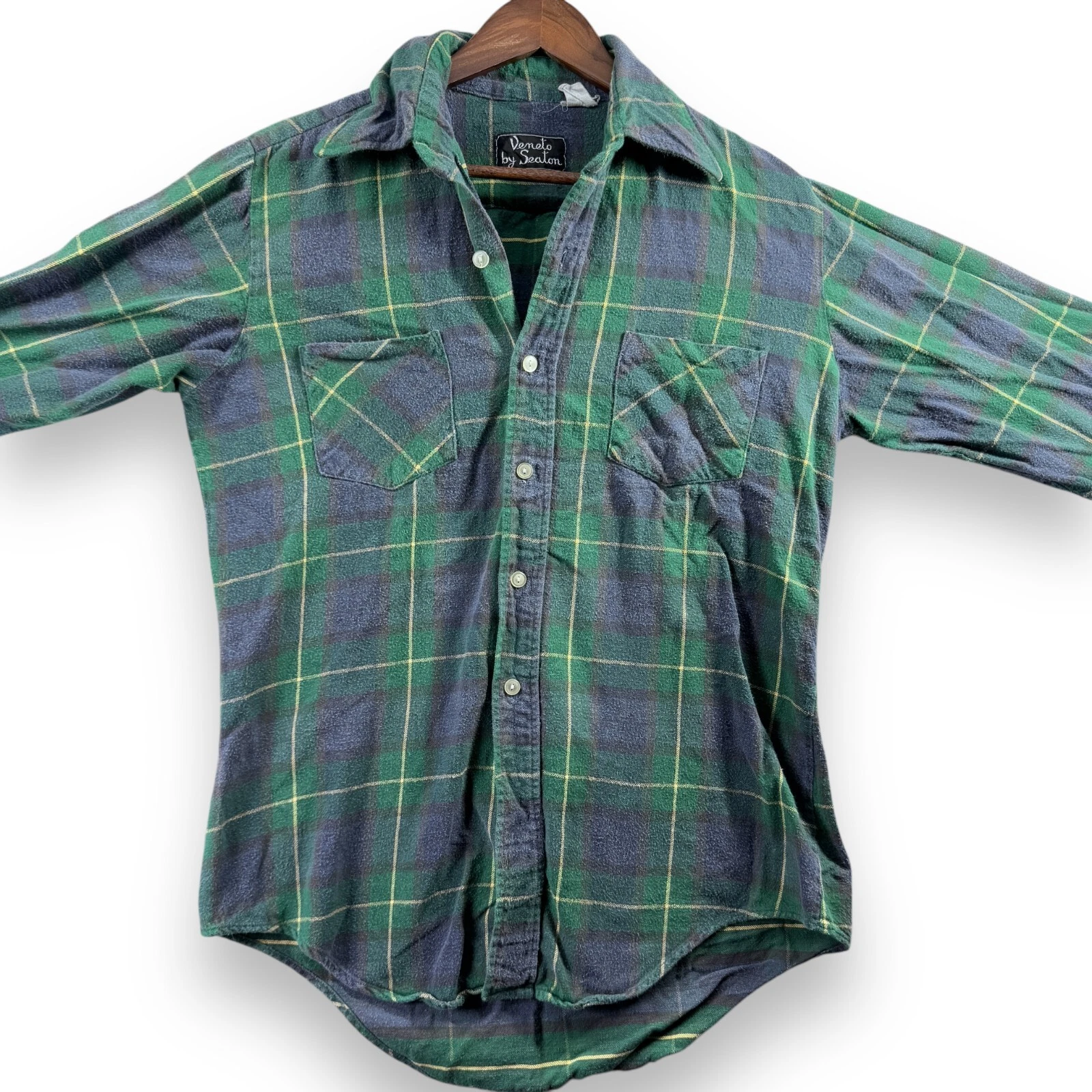 Vtg 70s Flannel Cotton Shirt Large L Veneto by Seaton Outdoor Check Tartan Plaid
Opens in a new wind