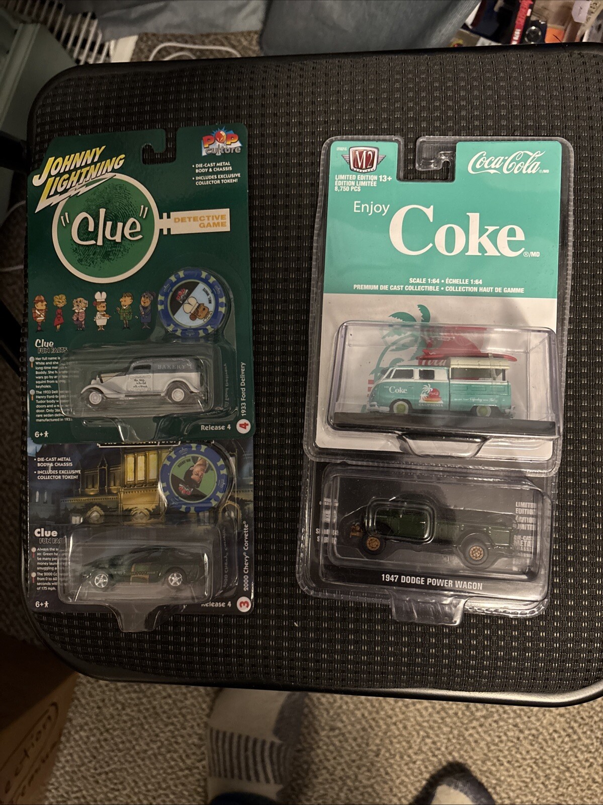 4 Premiums-2 Johnny lightning & 2 M2 Machines/ 1947 Dodge Power wagon/Corvette