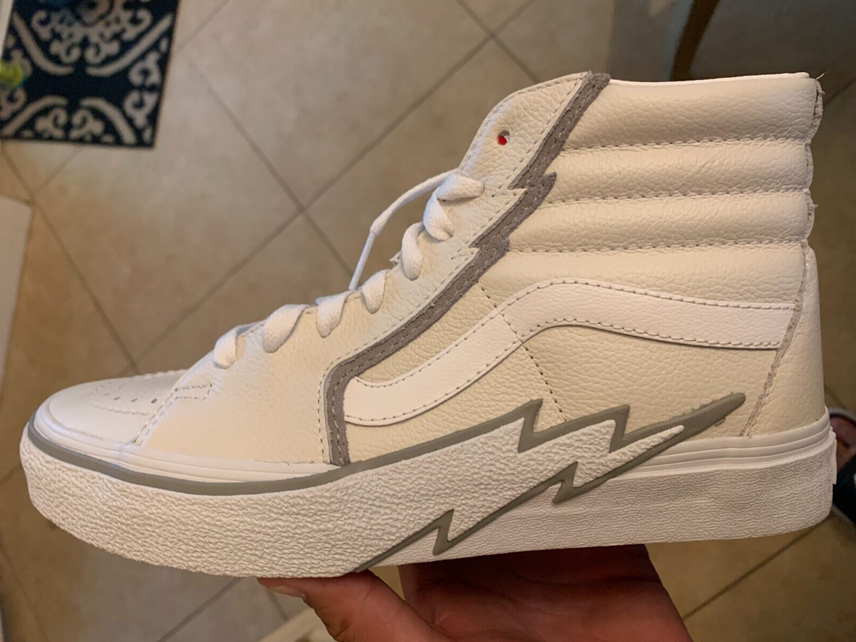 Vans Sk8-Hi BOLT Leather White/Drizzle Skate Retro Athletic Trainer VN0A5JIVXP3 Vans Sk8-Hi BOLT Leather White/Drizzle Skate Retro Athletic  main image 4