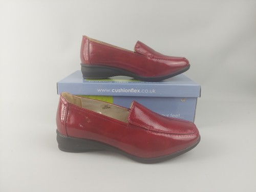 Cushion Flex Dr. Keller weinrot Halbschuhe Leder gefüttert UK 4 Flats Neu S1229
