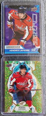 2021-22 Upper Deck Ice Hockey Hendrix Lapierre Sub Zero Rookie Blue /999 + Extra