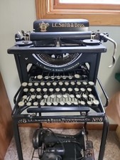 Antique L C Smith & Brothers #8 Typewriter Still Works  thumbnail
