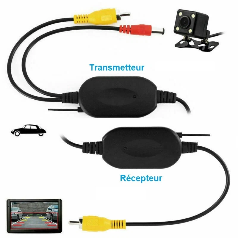 Kit Transmetteur Récepteur✅Vidéo Câble Sans Fil Pour Caméra de Recul★RCA Voiture - Photo 3/4