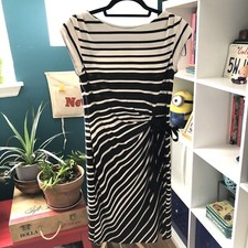 Ann Taylor stripe midi dress size 4