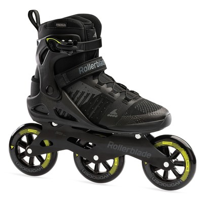 Rollerblade Macroblade 110 3WD Mens Adult Fitness Inline Skate, Black and Lim...