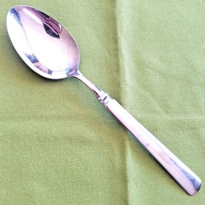 Cambridge Stainless Serving Tablespoon Record Pattern Flatware Glossy Plain