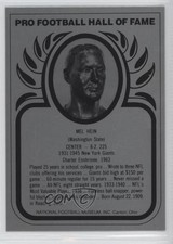 1988-2013 Pro Football Hall of Fame Metallic Mel Hein HOF 0b5