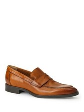 BRUNO MAGLI Mens Brown Antiqued Penny Strap Apron Durante Loafers Shoes 7.5