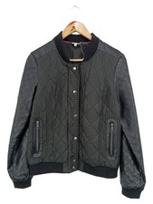 Stop+Go Giacca Bomber Ragazza Nera Ecopelle Trapuntata (EU 176)