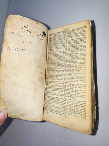 Antique Very Rare Leather 1800s The Holy Bible ~ AS IS ~ SEE PICTURES - Picture 8 of 21