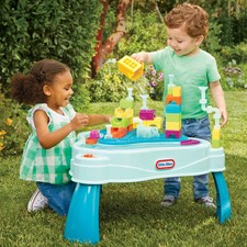 Little Tikes Build Splash Deluxe Water Table 50 Accessories Block Set Funnels