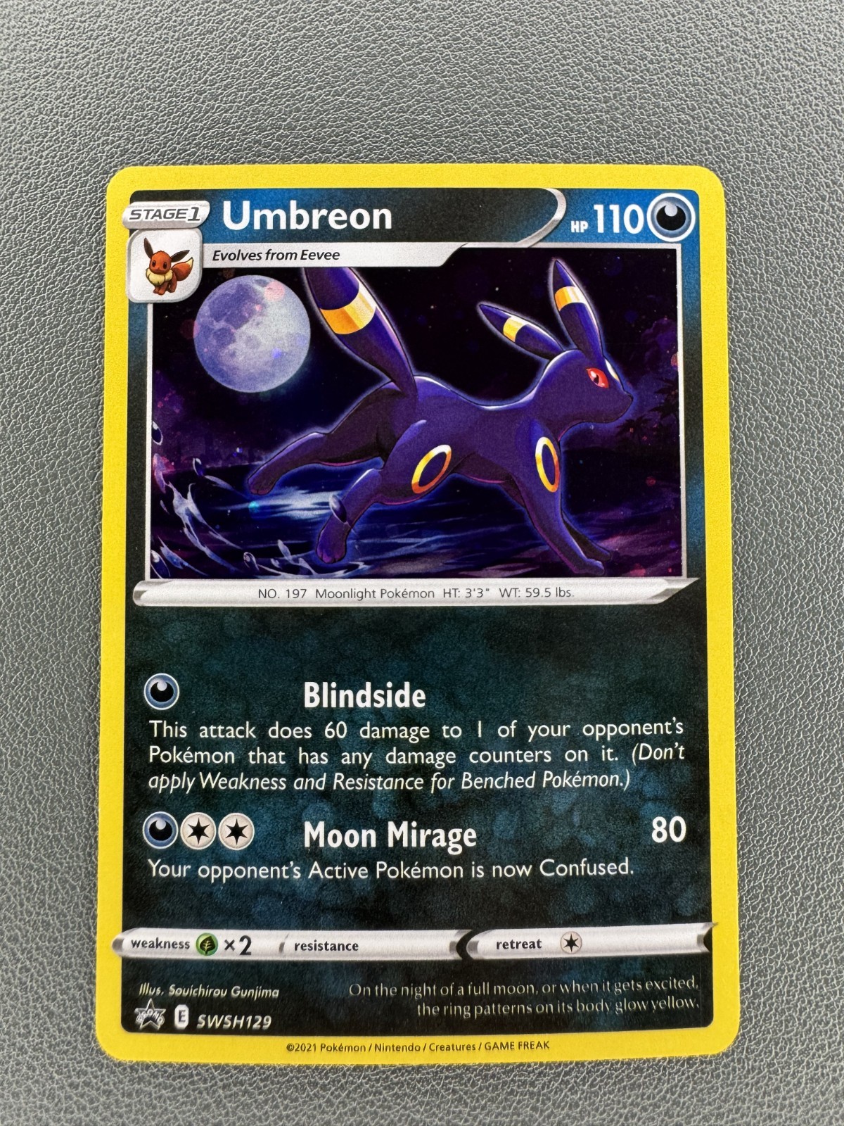 Umbreon SWSH129 Sword & Shield Promo Holo Pokémon Card NM